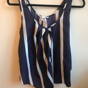 BCBG Blue and White Tank Top